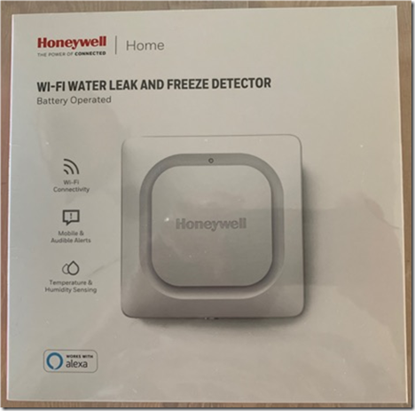 The Honeywell battery powered Wi-Fi water alarm. 